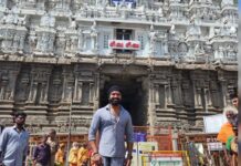 Arun Vijay Instagram - Om Namashivaya 🙏🏽 God bless everyone.. #spirituality #templetour #AV #thiruvannamalai #girivalam