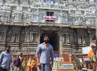 Arun Vijay Instagram - Om Namashivaya 🙏🏽 God bless everyone.. #spirituality #templetour #AV #thiruvannamalai #girivalam