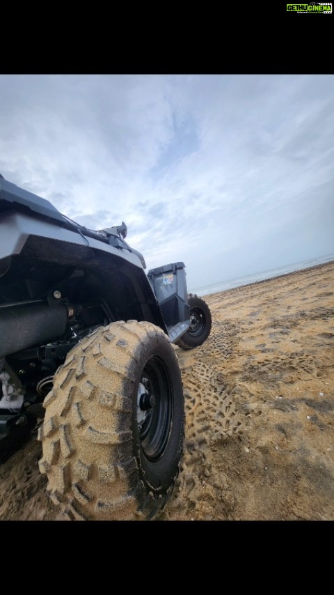 Arun Vijay Instagram - Ride on my #Panther!! 💥 #beachvibes #adventure #naturelover #ATV #LuvAV