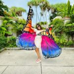 Ashi Singh Instagram – Bringing carnival magic with butterfly wings! 🦋✨ #FlutteringFiesta #WingsOfFun #AshiSingh