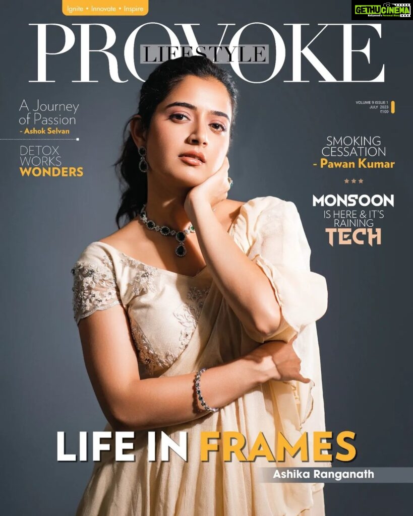 Ashika Ranganath Instagram - Meet Sandalwood's starlet, Ashika Ranganath speak about her love for stardom & why she's soon stepping up to be the industry's most wanted. Catch this exclusive interview & lots more interesting articles, interviews & columns in the July issue of Provoke Lifestyle magazine. Now on stands. Photography: @theportraitstudio_tps Outfit: @emeraldstoreofficial Styling: @beingstyl & @stylefiles_bydeepikareddy Jewellery: @jangadi_silver & @heerbypriyanka Makeup: @dileep_mua Hair: @bunnu_95 #ProvokeLifestyle #provokemagazine #stayprovoked #julycoverpage #july #issue #covershoot #cover #instagood #instagram #instafashion #instadaily #movie #celebrity #trending #ashikarangnath #Sandalwood #SouthIndiasNo1Magazine
