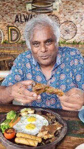 Ashish Vidyarthi Instagram - Mera toh favourite hai Mutton 🤤😍 

Na-Ru-Meg Mix Grill-Perfectly cooked Juicy Mutton , Tender chicken with some amazing spicy and tangy sauce, Sausages, Half fried egg, Vegetables and Tomatoes and much more 😌 

 Ohhhhhooooohooooo zone mein hai bhai 

A Special New Menu at @cafenarumegkolkata 
Do visit this amazing cafe with great food and ambience ❤️ 

Address-Café Na-Ru-Meg: 3rd Floor, 56A, Raja Basanta Roy Rd, Lake Market, Kalighat, Kolkata, West Bengal 700029

Video Credit
@ru.pa.li.73 🤗

#reelitfeelit #foodreels #kolkata #reelkarofeelkaro #foodie  #grilled #grillchicken #cityofjoykolkata #love #food #happyplace #narumeg #actorslife #kolkatadiaries #nameg #rupalibarua #ashishvidyarthi #vlog #grillvegetables #cafe