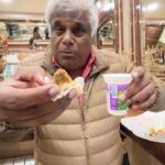 Ashish Vidyarthi Instagram - Ungliyoon se khaane ka mazaa hee alag hai bhai 😉😋 Had Traditional Burek, Yoghurt and Croissant in Belgrade, Serbia… #croissant #burek #traditional #food #breakfast #belgrade #serbia #travel #explore #breads #foodie #ashishvidyarthi #actorslife #fun