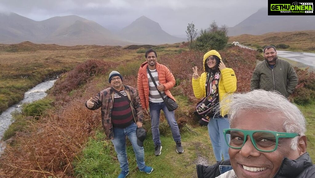 Ashish Vidyarthi Instagram - Windy moments from the Skye on earth... A dump of a few pix from the day trip to the Isle of Skye. Made famous lately by the James bond movie Sky fall.. It was an absolute joy to be drenched, blown, and sunned as the weather turned from Windy to windy and rains, to windy and sunny... All in minutes and several times every 10 to 15 mins... Mood swings you have heard of.. This was seasonal shifts... The only. Constant was the breeze... Do watch Fifty Plus Zindagi our new channel on youtube for such journeys and more.. Alshukran Bandhu Alshukran Zindagi #scotland #uk #AshishVidyarthi #RupaliBarua #FiftyPlusZindagi #fpz #love #adventure Isle of Skye, Scotland, UK