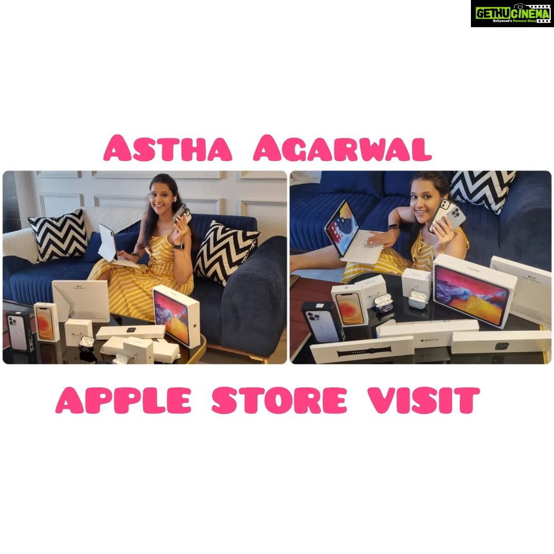 Astha Agarwal Instagram - Apple store visit youtube vlog .. thankyou for this great response ✨️💯 Link in bio & youtube story highlights Apple BKC