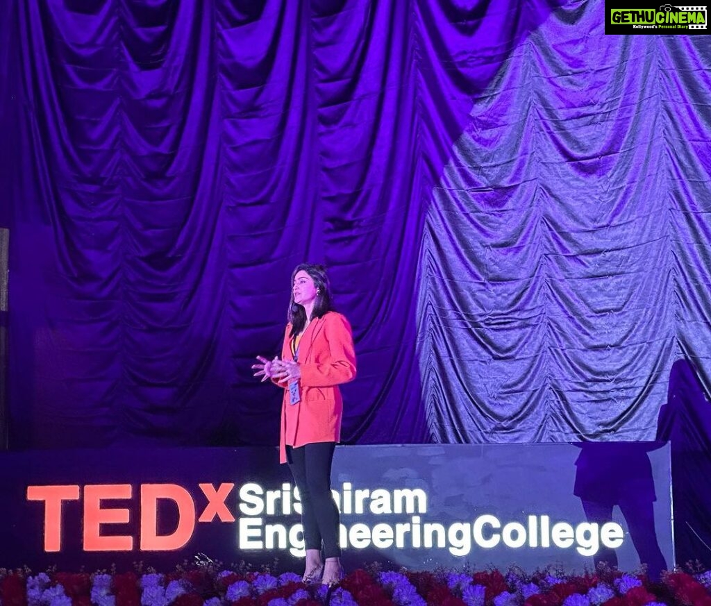 Avantika Mishra Instagram - My first Tedx talk! ✅ This was up on my vision board of 2023.💫 From being an engineering student myself to giving a talk at an engineering college, life has come full circle. From being gripped by the “Fear of failure” at 19 to taking the leap of faith that has brought me here. This has been a stuff of dreams. I have fallen, cried, picked myself up, succeeded and I’m just getting started. The real magic happens when you follow your heart, not the clock. 🫶🏻🌸 Thank you @tedx_official @tedx_srisairamengclg_23 for having me. ❤