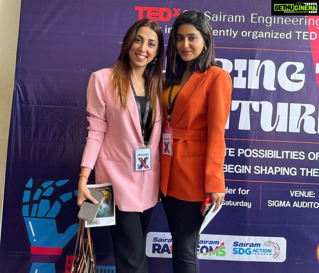 Avantika Mishra Instagram - My first Tedx talk! ✅ This was up on my vision board of 2023.💫 From being an engineering student myself to giving a talk at an engineering college, life has come full circle. From being gripped by the “Fear of failure” at 19 to taking the leap of faith that has brought me here. This has been a stuff of dreams. I have fallen, cried, picked myself up, succeeded and I’m just getting started. The real magic happens when you follow your heart, not the clock. 🫶🏻🌸 Thank you @tedx_official @tedx_srisairamengclg_23 for having me. ❤️