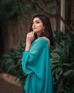 Avantika Mishra Instagram - It was a beautiful bright day, and a sky so blue you could drown in it. 💙 

Wearing @knotweddinghouse 
Jewellery @arikatelier 
Shot by @ms_fotography_official