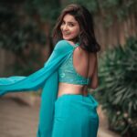 Avantika Mishra Instagram – It was a beautiful bright day, and a sky so blue you could drown in it. 💙 

Wearing @knotweddinghouse 
Jewellery @arikatelier 
Shot by @ms_fotography_official