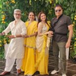 Bhagyashree Instagram - This is US ! A little bit of crazy, a whole lot of fun. @himallay27 @manish_sanghvi67 @vanita.sanghvi @doshipriti_13 #holidaydestination #goa #famjam #weddingdiaries Outfit @mohini__chabria