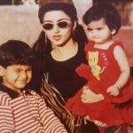 Bhagyashree Instagram - #throwbackthursday Some vivid memories still flock my mind.. the best are always with me, all the time. Sometimes I wish I could rewind The crazy fun filled times left behind. Now focused goals, takes up their time Just as much as memories take up mine. Love my babies @abhimanyud @avantikadassani #memories #funtimes #momentsintime