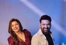 Bhagyashree Instagram - Dil Deewana...... had a riot shooting for this one. #kapilsharmashow #bts #funshoot #kapilsharma #memories #mpk