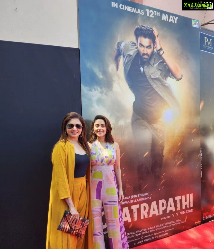 Bhagyashree Instagram - Chattrapati trailer launch ! Watch this young star @sreenivasbellamkonda take over the hearts of the masses with his action and dance along with the lovely @nushrrattbaruccha Watch the complete trailer, link in the bio. #chattrapati #film #trailerlaunch
