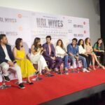 Bhagyashree Instagram - The greatest happiness.. when your daughter comes to support n encourage you. Thank you sweetheart❤️🥰 @avantikadassani At the trailer launch of #Nriwives at @pvrjuhu with the team. #film #filmposter #trailer #trailerlaunch