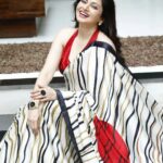 Bhagyashree Instagram - Earn your stripes ! 💄@elvismakeupartist 💇‍♀️ @sanjeeda1772 📷 @pinkiemakhijani 👗 @karagiri_ethnic Styled: @kmundhe4442 #sareelove #sarilove #chic #classy #style #bebeautiful #stripes #strikeapose #bethewomanyouwanttobe