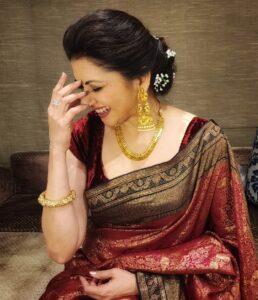 Bhagyashree Instagram - Red, red wine....
.
.

Stylist - @roshni0819
Outfit - @turajaofficial x 
@offbeatmediain
Hair - @nadeemkhan.hair
#sarilove #sari
#saree #traditional #indianweaves #weavesofindia #bebeautiful #beyourownkindofbeautiful #indianwear #royalty #classic #jamevar