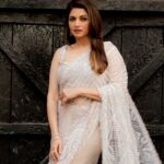 Bhagyashree Instagram - Silver linings ! Saree: @chaashni.couture Jewellery: @azotiique Stylist: @stylebysaachivj Team: @styledbynikinagda @sanzimehta777 Photographer: @anujjoshiproductions #saree #sari #shinebright #bebeautiful #sareelove #lovethelook #dressedup #shimmernshime #beyourownkindofbeautiful