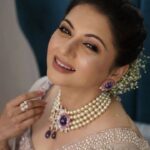Bhagyashree Instagram - Blush pink! Outfit: @mohini__chabria Jewellry: @farahkhanworld Rings & braclet @jewelryaccent Styled by @roshni0819 MakeUp: @elvismakeupartist Hair: @sanjeeda1772 #saree #jewellery #pink #sareelove #lovethelook #dressedup #bts #shoot #shimmernshine #glam #bebeautiful #shimmernshine #shinebrightlikeadiamond #beyourownkindofbeautiful