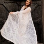 Bhagyashree Instagram - Silver linings ! Saree: @chaashni.couture Jewellery: @azotiique Stylist: @stylebysaachivj Team: @styledbynikinagda @sanzimehta777 Photographer: @anujjoshiproductions #saree #sari #shinebright #bebeautiful #sareelove #lovethelook #dressedup #shimmernshime #beyourownkindofbeautiful