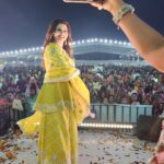 Bhagyashree Instagram – Navratri ki dhoom !!

Touring all over the country and having the experience of a lifetime seeing the beautiful way navratri is celebrated all over India. I even danced to the heart thumping current favourite #vithala song in #hyderabad 

#incredibleindia
#navratri #festivalsofindia #dance #festivewear #festivevibes 
Stylist – @roshni0819 
Outfit – @leela_by_a x @offbeatmediain