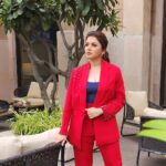 Bhagyashree Instagram – The power of Red !

Colors set the stage, uplift your mood and attract energies.
Make sure you pick the right one.

Makeup- @elvismakeupartist Hair- @farahkadkotra_hairmakeup 
Stylist- @roshni0819
Outfit – @shop.bythebay 
Jewellery – @anaqajewels
Footwear – @pabishfootwears
Location- @radissonblu
#red #photoshoot #powerdressing