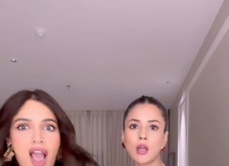 Bhumi Pednekar Instagram - Haaaaaanjiiiii? Mazaa Aaya ;) Jisne nahi dekha please jaake gaana dekh lo #ThankYouForComing6thOct #BhumiPednekar #shehnaazgill