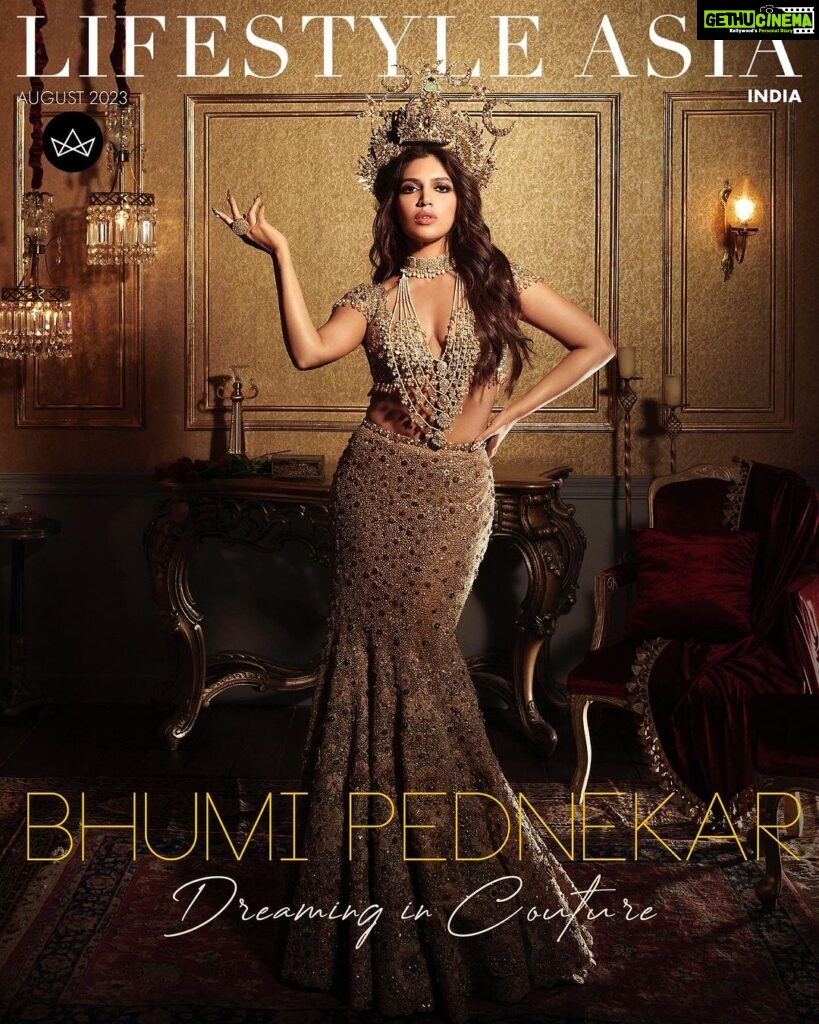 Bhumi Pednekar Instagram - On screen, Bhumi Pednekar (@bhumipednekar) is giving one captivating performance after another, and off screen she’s metamorphosed into a true-blue fashionista. Guess that’s what makes the actor an inspirational and an aspirational personality. This #IndependenceDay, with our latest cover story, we discover different facets of her wonderful life and also celebrate 6 Indian designers who have pioneered and revolutionised Indian fashion. Bhumi is wearing an embellished gold tulle lehenga by Tarun Tahiliani (@taruntahiliani) Polki long necklace and choker by Tyaani by Karan Johar (@tyaanijewellery). Editor-in-Chief: Rahul Gangwani (@rahulgangs_) Photographs: The House of Pixels (@thehouseofpixels) Styling and Creative Direction: Anaita Shroff Adajania (@anaitashroffadajania) Assisted by @neonasanjaybahri Make-up: Sonik Sarwate (@sonicsmakeup) Hairstyling: Rohit Bhatkar (@rohit_bhatkar) Interview by Mayukh Majumdar (@mayuxkh) Shoot Produced by Analita Seth (@analitaseth) Production Design: Bindiya (@bindiya01) and Aravind (@air_and_wind); assisted by @priya_chhabra15 Artiste Management: YRF Talent (@yashrajfilmstalent) Location: @kromestudiosmumbai Headgear @deepagurnani Nails @studionails_mumbai #BhumiPednekar #LSAIndia #LSAIndiaCover #IndependenceDaySpecial #IndependenceDayWithLSA