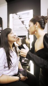 Bhumi Pednekar Instagram - The one where I turn into a makeup artist 💁‍♀️💄 . . . #MacBhumiPednekar #VivaGlam #Makeup #Beauty @maccosmeticsindia
