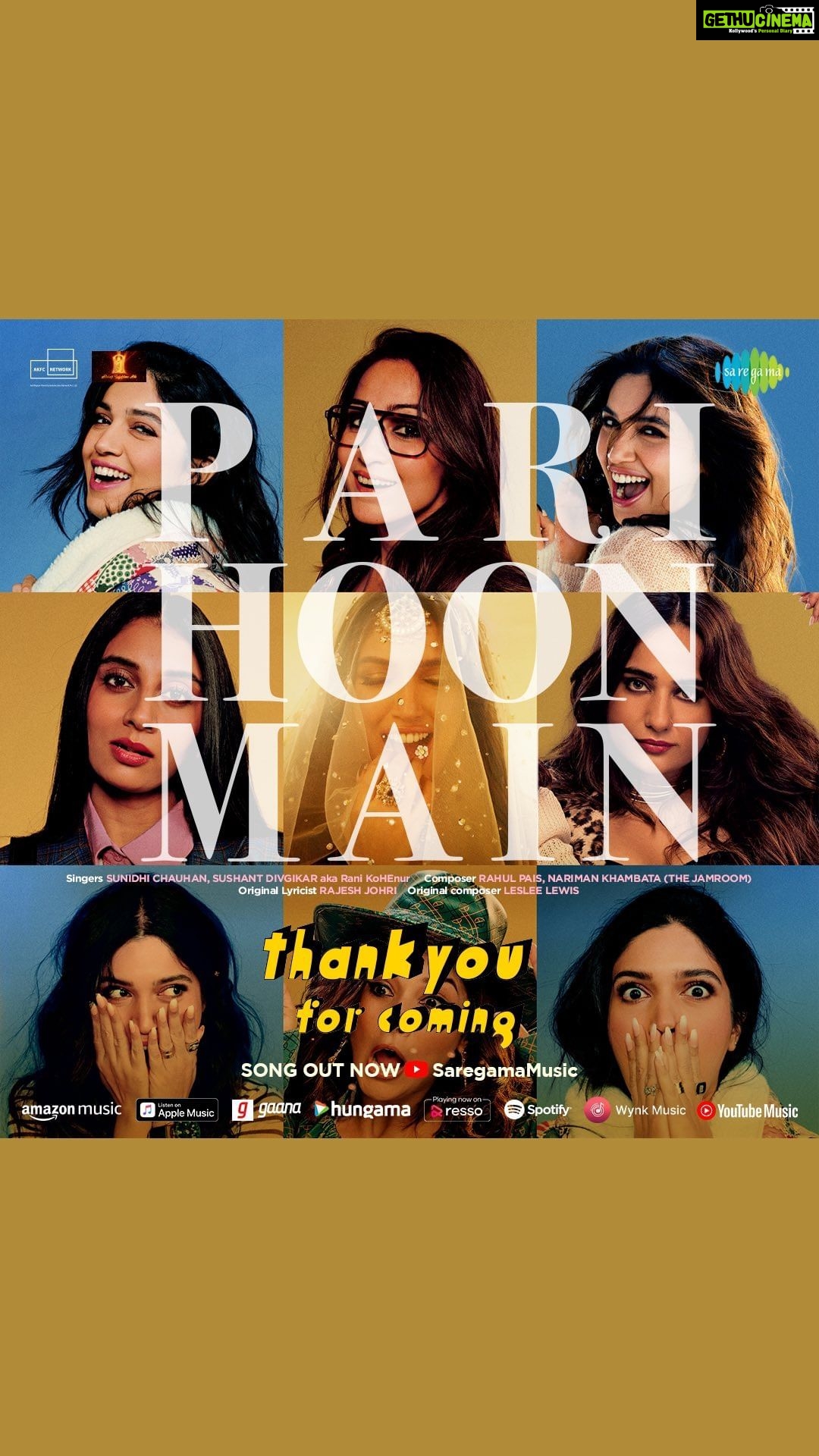 Bhumi Pednekar Instagram - Your time to shine is now - Embrace your inner Pari. Listen to #PariHoonMain by @sunidhichauhan5 & @sushantdivgikr AKA Rani KoHEnur, on Saregama Music’s YouTube Channel and all major streaming platforms! #ThankYouForComing #ComebackOfTheChickFlick #DontForgetToCome #PariHoonMainSong . . . @bhumipednekar @shehnaazgill @dollysingh @kushakapila @shibani_bedi #PradhumanSinghMall @natasharastogi @Gautmik @salonidaini_ @dollyahluwalia @kkundrra @tejaswidevchaudhary @anilskapoor @shobha9168 @ektarkapoor @rheakapoor @karanboolani @radsanand @prashastisingh @lesleelewisofficial @paisrahul @narimank77 @senoritasunita @karishmachavan @udayanbhat @gaurisathe @jpaarth @balajimotionpictures @akfcnetwork @saregama_official