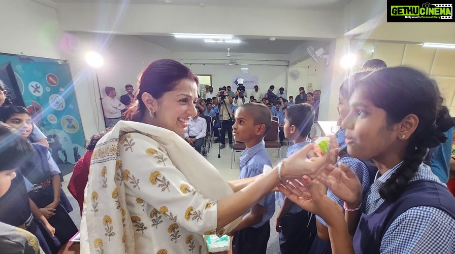 Bhumika Chawla Instagram - Birthday celebration — truly special with the children of Ashray Akruti - school for the heraing Impaired . With Gods grace gave a few hearing aids and cut the cake there — it made my day special . I usually refrain from sharing all this but if those of you who follow me would also like to join in making a difference then pls do so . Every little thing we do makes us more happy and brings happiness in their lives :) When god blesses us and helps us bring a smile on someone’s face - it makes us truly happy 🙏 The real birthday celebration that made me truly happy