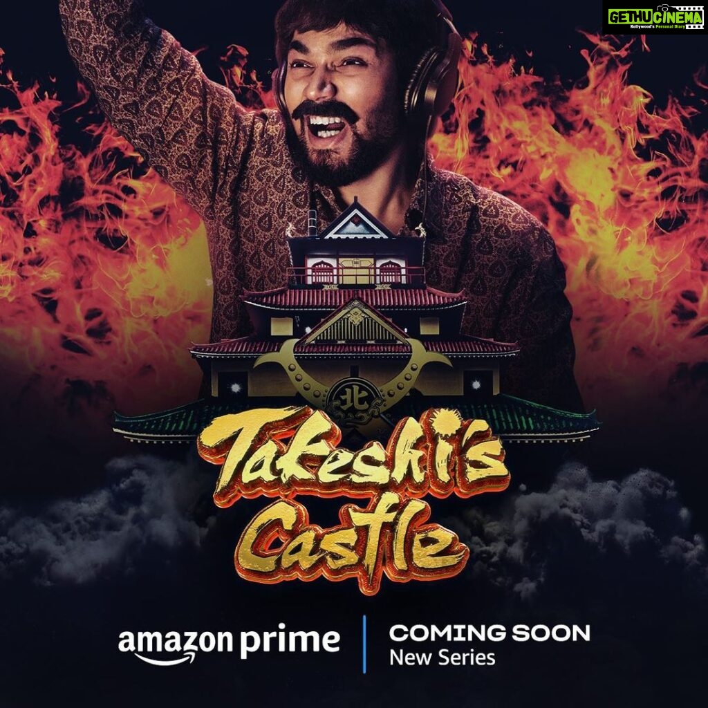 Bhuvan Bam Instagram - Aye beta Moshi Moshi! Aa raha hai Titu Mama, phaad ke pajama! 👨🏻 Takeshi’s Castle ft. #BhuvanOnPrime coming soon only on @primevideoin 🤩🏰