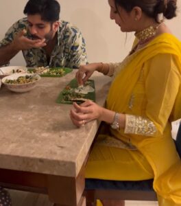 Chahatt Khanna Instagram - Ganu Bhaiya’s 2nd year with us ♥️ 
@rohan_gandotra @amairakhanna15 #festive #ck #Ganpati #chahattkhanna #2023