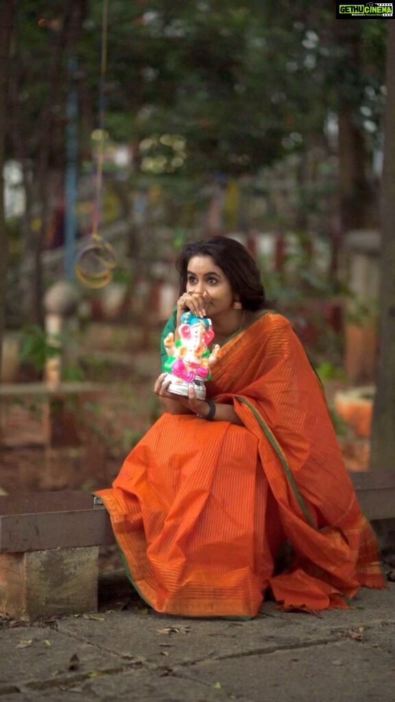 Chaitra Reddy Instagram - Ganesh Habbada Shubhashayagalu ✨ VC : @reflectionofmymemories ❤ Saree : @kaarigai.sarees ❤