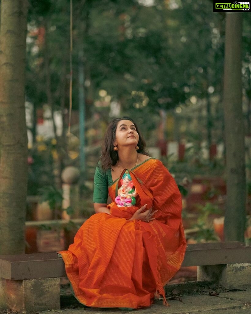 Chaitra Reddy Instagram - Happy Gowri Ganesha festival ✨ Photography: @reflectionofmymemories ❤️ Saree : @kaarigai.sarees ❤️