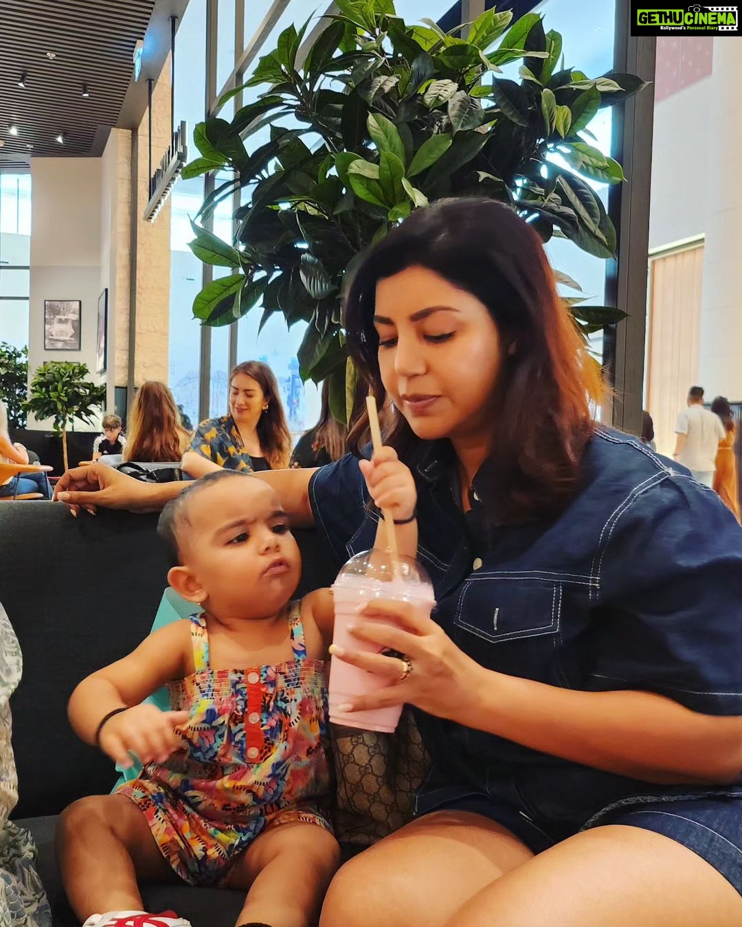 Debina Bonnerjee Instagram - Better together ❤️❤️ Messy, blurred, clumsy, smiley, this is us 👶🏻🥰🫠 . . #dubai #travel #fun #makingmemories #love