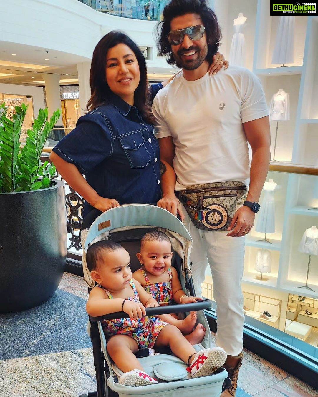Debina Bonnerjee Instagram - Better together ❤️❤️ Messy, blurred, clumsy, smiley, this is us 👶🏻🥰🫠 . . #dubai #travel #fun #makingmemories #love