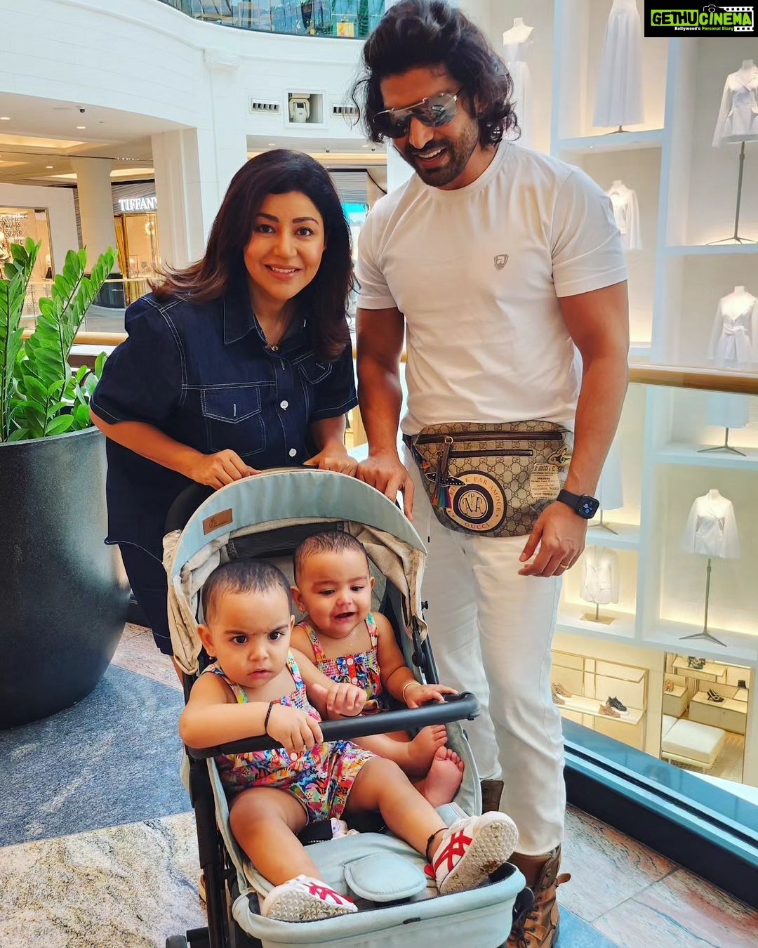 Debina Bonnerjee Instagram - Better together ❤️❤️ Messy, blurred, clumsy, smiley, this is us 👶🏻🥰🫠 . . #dubai #travel #fun #makingmemories #love