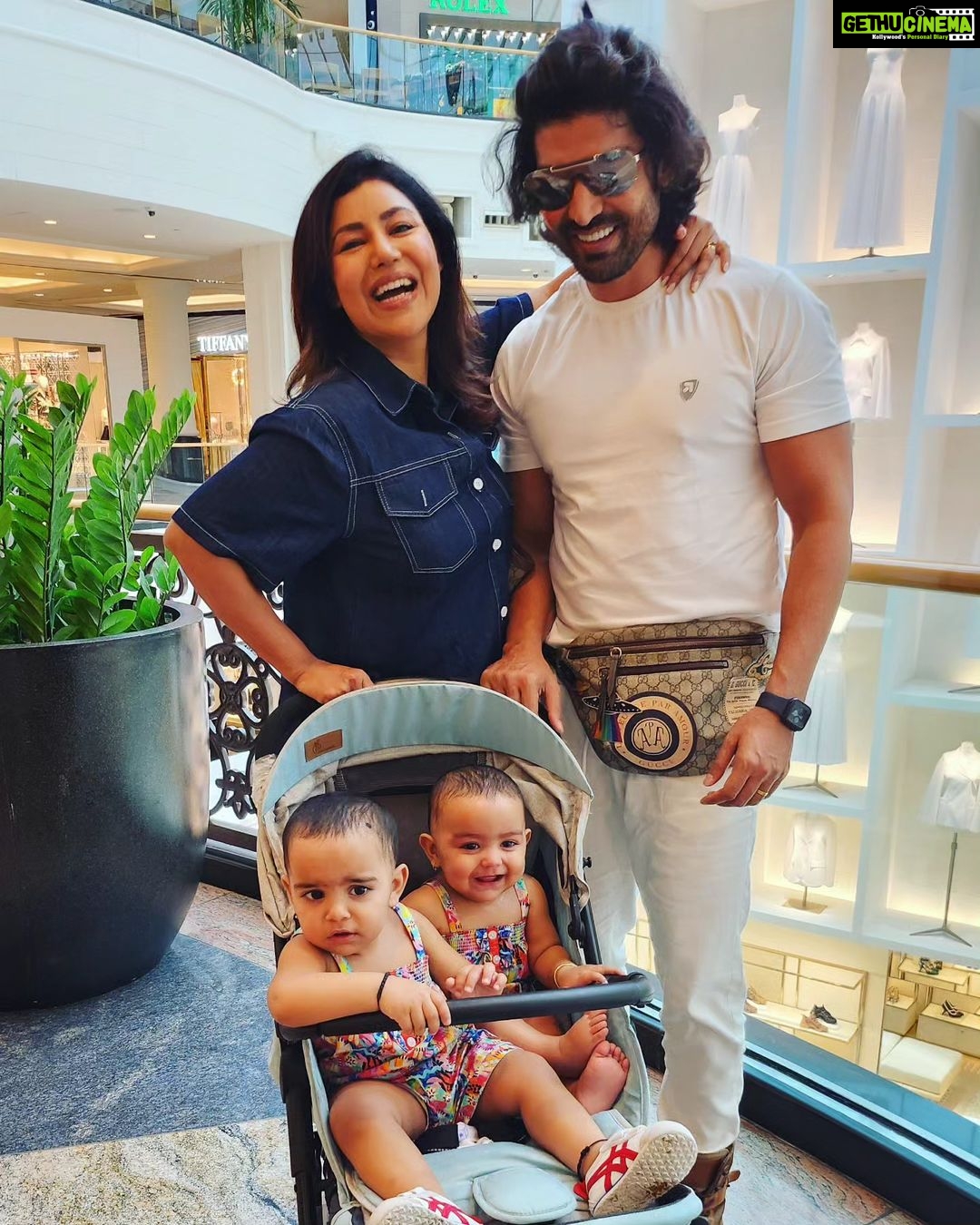 Debina Bonnerjee Instagram - Better together ❤️❤️ Messy, blurred, clumsy, smiley, this is us 👶🏻🥰🫠 . . #dubai #travel #fun #makingmemories #love