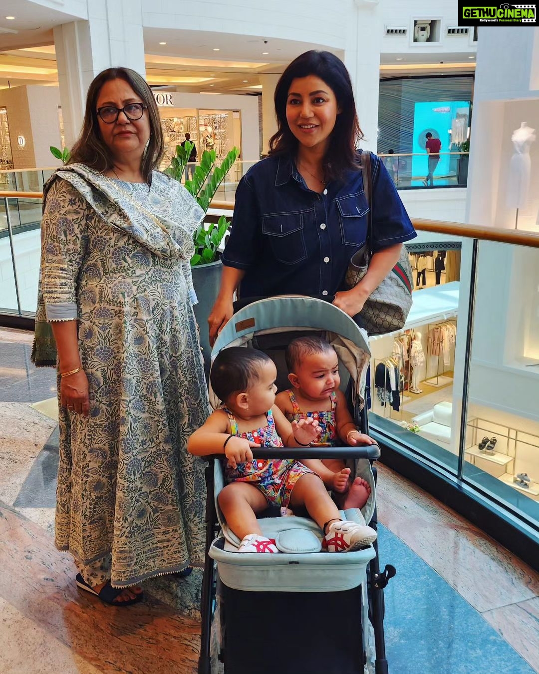 Debina Bonnerjee Instagram - Better together ❤️❤️ Messy, blurred, clumsy, smiley, this is us 👶🏻🥰🫠 . . #dubai #travel #fun #makingmemories #love