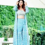 Debina Bonnerjee Instagram - Glam it up 🩵✨ . . Outfitby: @seasonsmumbai Styledby: @stylebysugandhasood @teamsugandhasood Assistedby: @styleitupwithmicheala Jew: @rimayu07 📸: @sk_.click . . #ganpatibappamorya