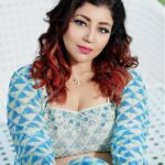 Debina Bonnerjee Instagram - Glam it up 🩵✨ . . Outfitby: @seasonsmumbai Styledby: @stylebysugandhasood @teamsugandhasood Assistedby: @styleitupwithmicheala Jew: @rimayu07 📸: @sk_.click . . #ganpatibappamorya