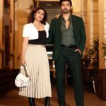 Debina Bonnerjee Instagram - The last one is our wholesome mood 😂🫶🏻😛 #swipe . Black and White Outfit - @calvinklein Pleated skirt - @tommyhilfiger Bag - @dior Shoes - @versace Gurmeet’s Outfit - Monochrome blazer, shirt and trousers - @tommyhilfiger Fashion Directed by: @thebongmunda 📸 : @sk_.click Managed by : @jeevitaoberoi