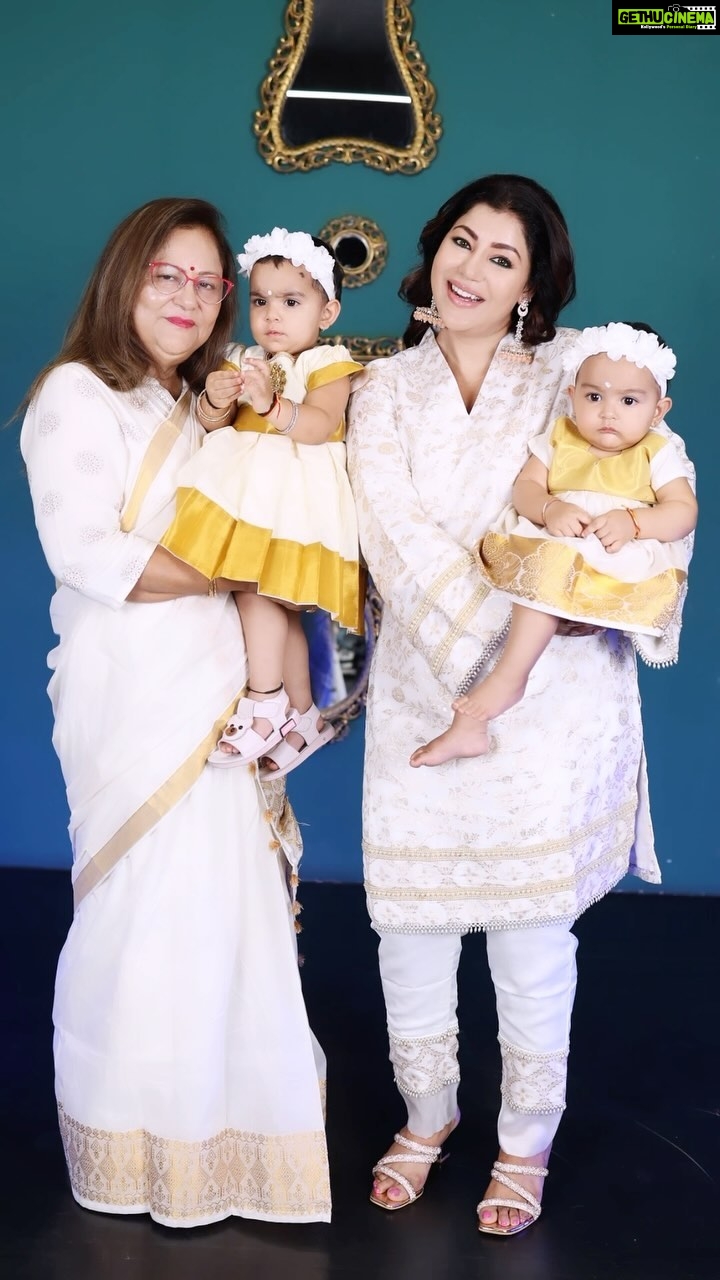 Debina Bonnerjee Instagram - माँ।। . #youarestrongerthanyouthink #शक्ति #shubhobijoya . My white and gold suit @monkandmei