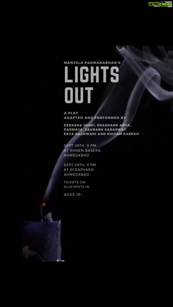 Deeksha Joshi Instagram - Performing on stage after almost three years and I cannot be more thrilled! We are very fortunate to work on a text so profound! So brilliant! ‘Lights out’ Playwright :- Manjula Padmanabhan Performed by - Deeksha Joshi, Shashank Arya, Padmaja, Saurabh Saraswat, Ekta Bachwani and Shivam Parekh. 28th September, 9pm @rhaen.basera 29th September 9pm @scrapyard.theatre Tickets available on allevents.in For more information contact 9377557073 #lightsout #theatre #ahmedabad #hindi