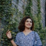 Deepa Thomas Instagram - “Blue blooms, endless tranquility.” 💙 @deepathomas__ wearing : @tedddstories Calicut, India