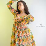 Deepthi Sunaina Instagram - 💛 #deepthisunaina . . . . . 👗: @navya.marouthu 📸: @rollingcaptures Hair: @vicky_hairstylist_official