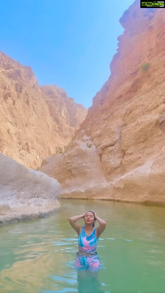 Delna Davis Instagram - Being scared and doing it anyway. ✨ #travel #wadishab Wadi Shab Oman