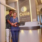Devoleena Bhattacharjee Instagram - And we are at our favourite place @cutis.in ❤️ My Outfit: @kramifashion Brand PR: @styling.your.soul x @socialpinnaclepr #skincareroutine #couplegoals #husbandandwife #shaleena Mumbai - मुंबई