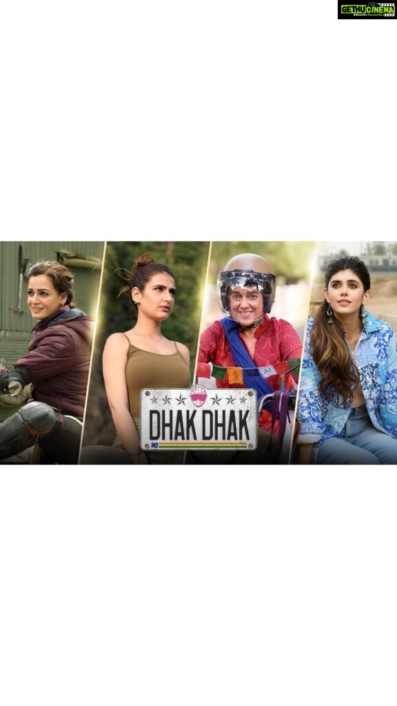 Dia Mirza Instagram - Taking you behind the scenes of this adventurous journey ⛰💓🏍🦋 #DhakDhak in cinemas NOW 💃🏻 Book your tickets: http://tr.ee/oNimCnCBwL Link in Bio 👆🏼 #RatnaPathakShah @fatimasanashaikh @sanjanasanghi96 @taapsee #KevinVaz @ajit_andhare @pranjalnk @aayush_blm @dudeja_sahaab @parijat_joshi @Viacom18Studios #OutsidersFilms @blmpictures @zeemusiccompany