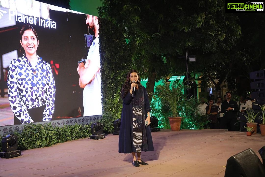 Dia Mirza Instagram - Recently spent an inspiring night at the @planetindia_ launch and screening! As one of the Planet India Advisory members, I had the privilege of witnessing this incredible campaign celebrating India's climate heroes πππ― From innovations to restore city lakes to women protecting the ghost of the mountains, these stories will touch your heart. Watch the series brought together by the most lovely @apnabhidu da on JioCinema and share your own stories using #PlanetIndia @pluctv @silverback_films #SustainableLiving #PeopleForPlanet #SDGs #GlobalGoals #NatureLove #NoPlanetB #EarthOurOnlyHome #G20 #TravellingBottle Bikaner House